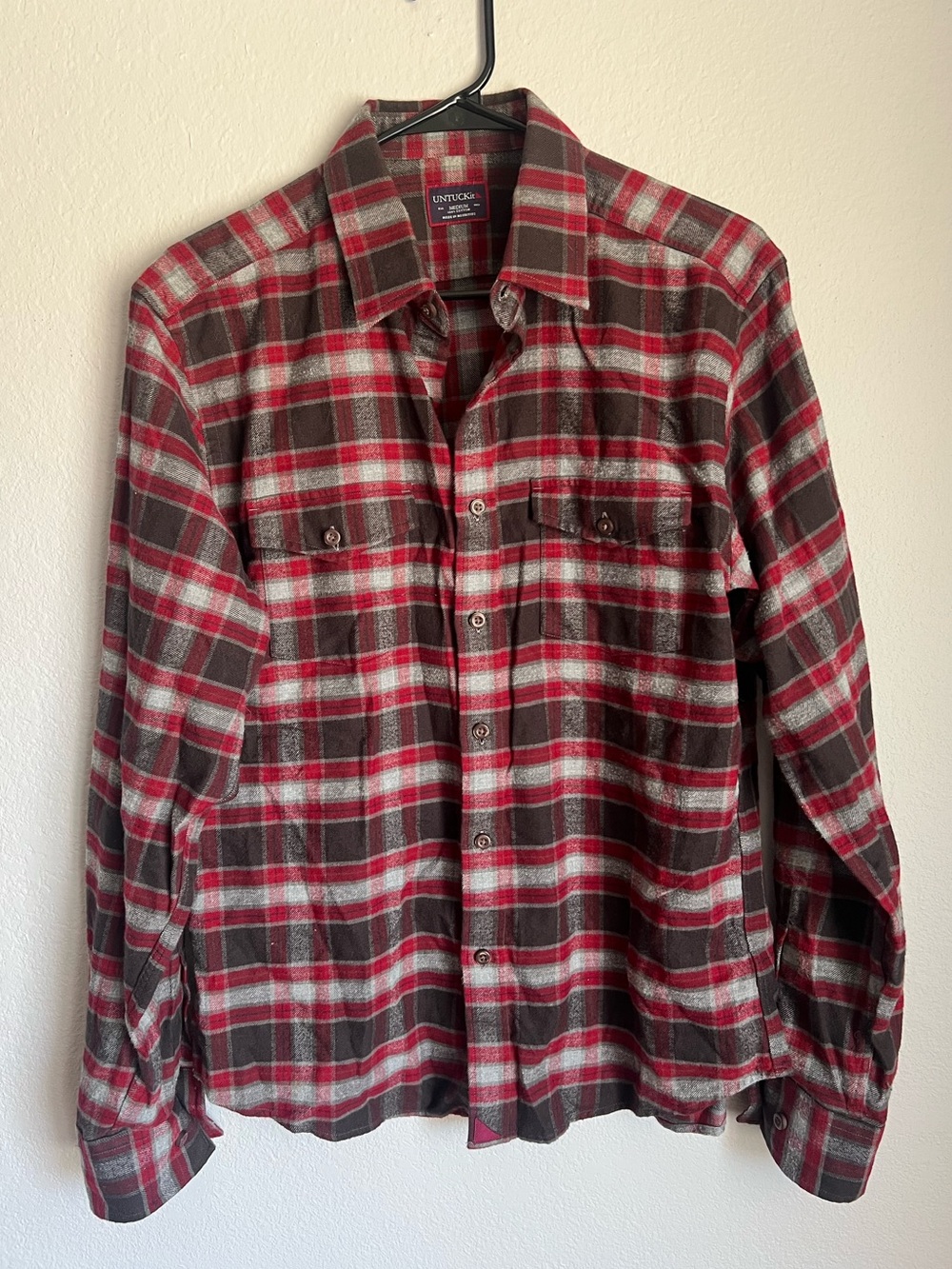 Untuckit Manning Flannel Button Down, M